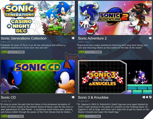 Sega đánh dấu kỷ niệm 60 năm ra đời bằng hàng loạt game giảm giá