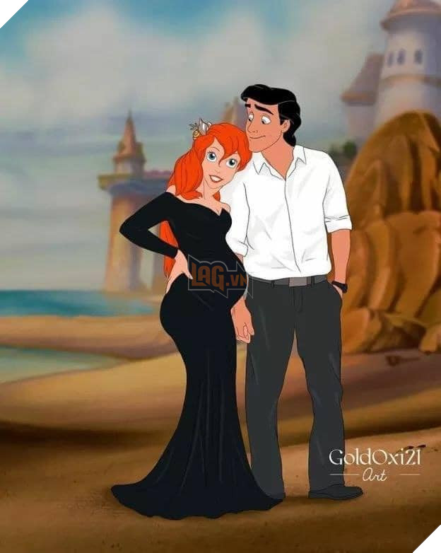 Loạt ảnh bầu bí của các công chúa Disney và dàn nhóc tì cưng vô đối 3