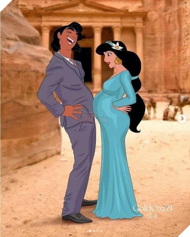 Loạt ảnh bầu bí của các công chúa Disney và dàn nhóc tì cưng vô đối 7