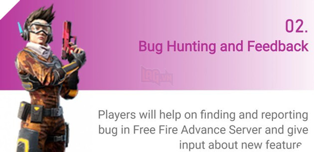 Free Fire Advance Server : Nhận MIỄN PHÍ 3000 kim cương cho thợ săn lỗi  2