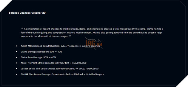 DTCL: Chi tiết bản cập nhật 10.21b ngày 21/10 - Nerf gấp Hộ Pháp, Thánh Thần và Akali quá bá đạo 2