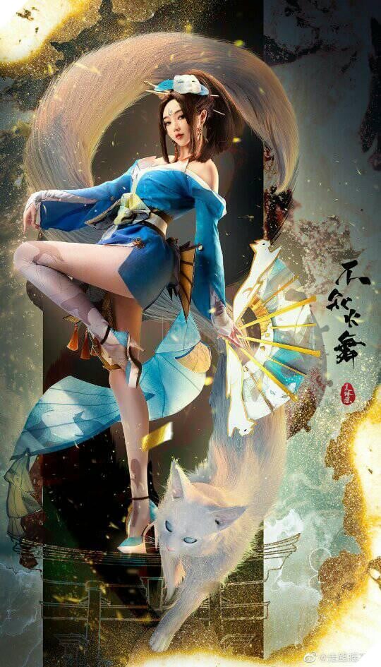 Cosplay Mai Shiranui trong Game Nhái Liên Quân , nữ coser Trung Quốc hớp hồn khán giả thế giới 3