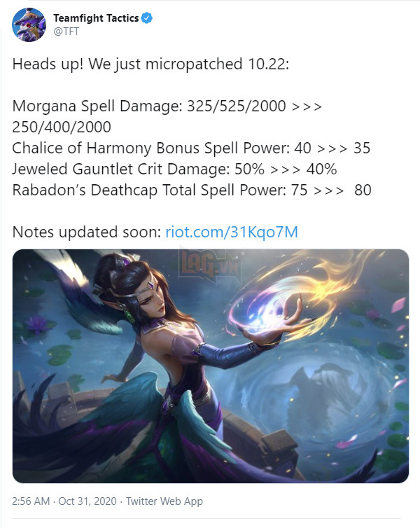 Đấu Trường Chân Lý: Morgana chính thức bị nerf sau bị được buff nhầm một cách quá tay 2