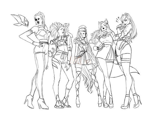 LMHT: Game thủ thực hiện ảnh chế về biểu cảm khó đỡ của các thành viên K/DA tại CKTG 2020 11