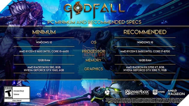 Godfall chính thức công bố cấu hình tối thiểu và đề nghị cho PC 2