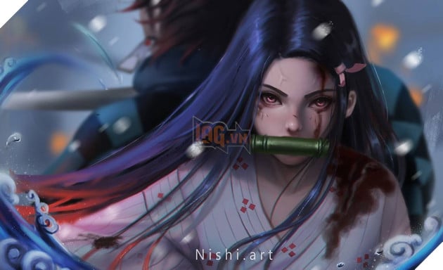 Ngộp thở với loạt fanart Nezuko Kimetsu No Yaiba dậy thì siêu thành công của các artist nổi tiếng 4