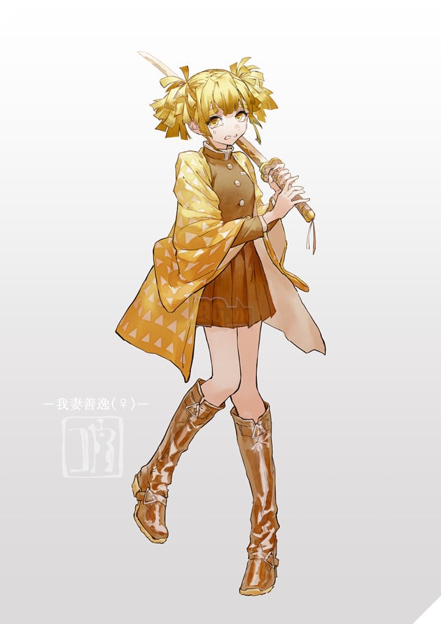 Dắt nhau đi chuyển giới, kiếm sĩ Kimetsu No Yaiba hóa harem cực xinh đẹp: Nhìn Luyến Trụ mà hết hồn! 2