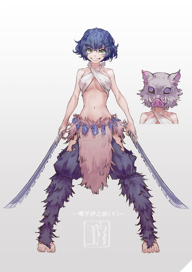 Dắt nhau đi chuyển giới, kiếm sĩ Kimetsu No Yaiba hóa harem cực xinh đẹp: Nhìn Luyến Trụ mà hết hồn! 3