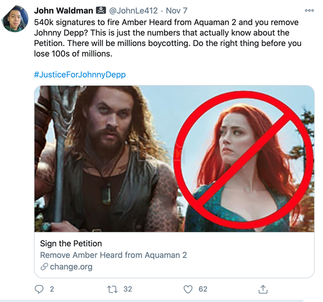 Cộng đồng mạng tẩy chay tập thể, yêu cầu cắt vai Amber Heard khỏi Aquaman 2 4