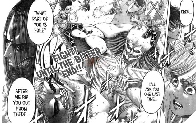 Dự đoán spoiler Attack On Titan chap 135: Armin tiến hành tổng công kích, Eren tạo thêm Titan 4