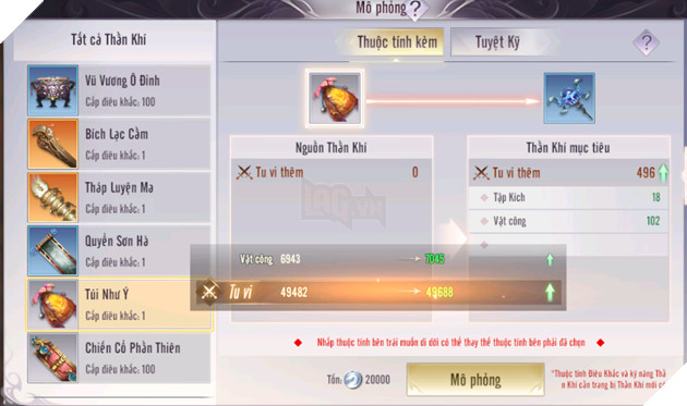 Perfect World VNG: Toàn tập về nâng cấp Thần Khí 4