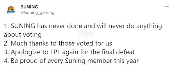 LMHT: Suning Gaming dính nghi vấn gian lận phiếu bầu All Star 2020, bản tổ chức LPL nhanh chóng vào cuộc 4