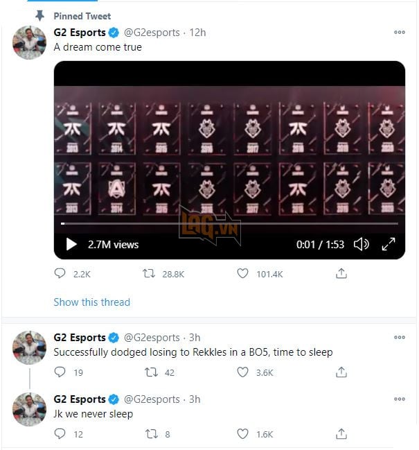 LMHT: Rekkles chính thức đạt được thỏa thuận với G2 Esports trong mùa giải 2021 sắp tới 2