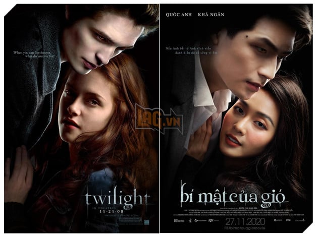 Cư dân mạng soi điểm khác nhau giữa poster Bí mật của gió và Twilight, Chị chị em em nằm không cũng dính đạn
