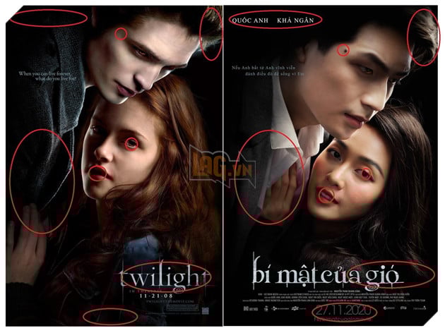 Cư dân mạng soi điểm khác nhau giữa poster Bí mật của gió và Twilight, Chị chị em em nằm không cũng dính đạn 2