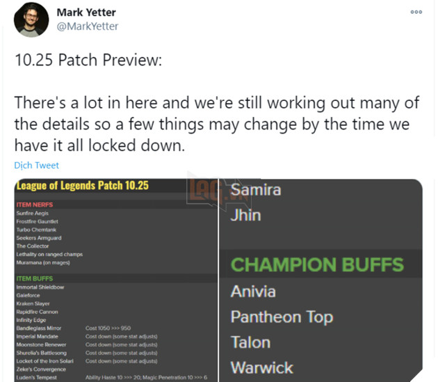 LMHT: Lee Sin và hàng loạt tướng out meta sẽ được buff mạnh trong phiên bản 10.25 sắp tới 2