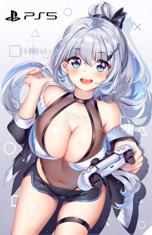 Khi Play Station 5/PS5 moe hóa - Trend fanart biến máy chơi game thành sexy lady siêu ấn tượng 11