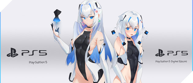 Khi Play Station 5/PS5 moe hóa - Trend fanart biến máy chơi game thành sexy lady siêu ấn tượng