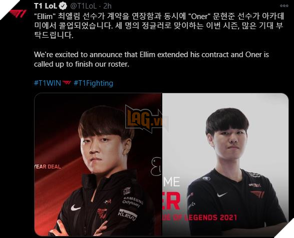 LMHT: T1 chốt đội hình với 2 tuyển thủ Đi rừng là Ellim và Oner, vị thế của Cuzz lung lay hơn bao giờ hết