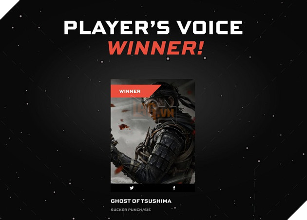 Ghost of Tsushima ẵm giải thưởng đầu tiên của The Game Awards
