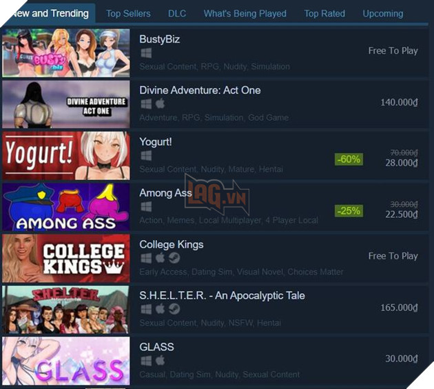 Steam đã chính thức có phân vùng dành riêng cho người lớn 2