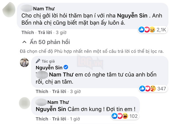 
Qua lời của Nam Thư, có thể thấy NSƯT Hoài Linh cũng đã nghe được câu chuyện này. (Ảnh: Chụp màn hình). - Tin sao Viet - Tin tuc sao Viet - Scandal sao Viet - Tin tuc cua Sao - Tin cua Sao