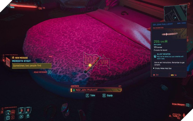 Cyberpunk 2077: Làm thế nào để có được vũ khí hình dạng sextoy huyền thoại có sát thương cực cao 4