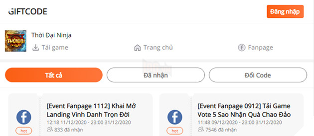 Cách nhận và nhập code Thời đại Ninja mới nhất 2