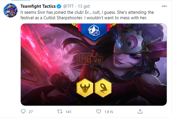 Riot Games công bố sự xuất hiện của Sivir trong phiên bản 4.5 của Đấu Trường Chân Lý