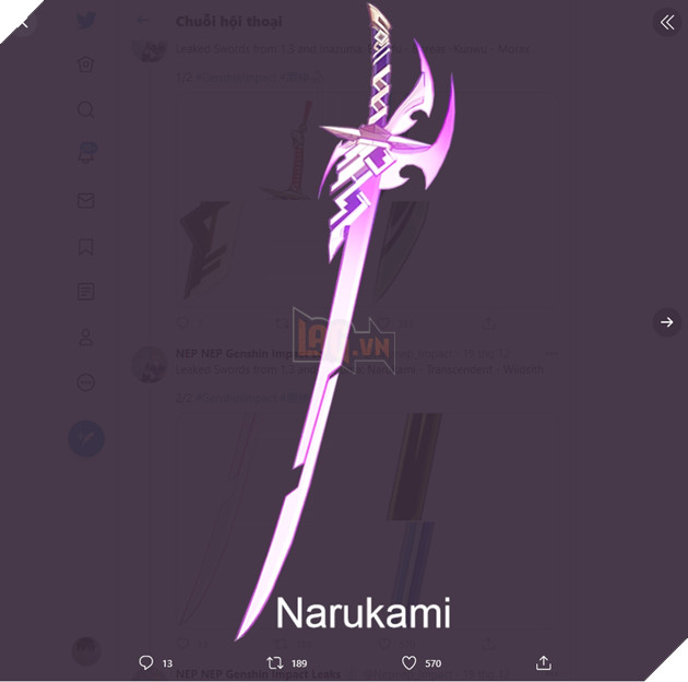 Rò rì tạo hình của hàng chục món vũ khí có thể sẽ xuất hiện tại phiên bản 1.3 của Genshin Impact 16