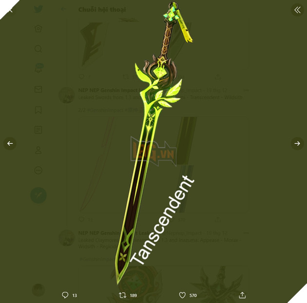 Rò rì tạo hình của hàng chục món vũ khí có thể sẽ xuất hiện tại phiên bản 1.3 của Genshin Impact 17