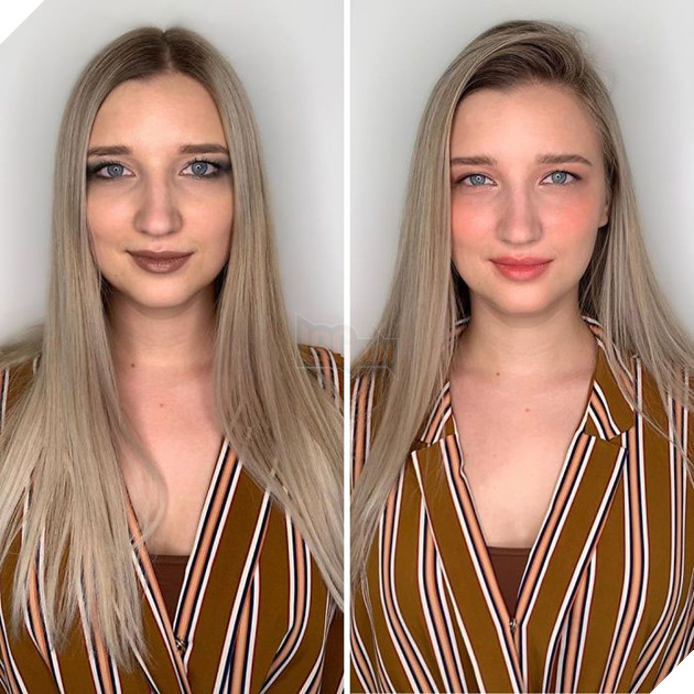 Bất ngờ trước sự khác biệt giữa tự trang điểm và được chuyện gia trang điểm 2