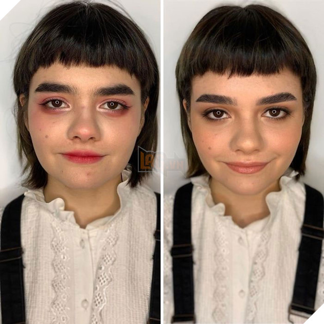 Bất ngờ trước sự khác biệt giữa tự trang điểm và được chuyện gia trang điểm 5