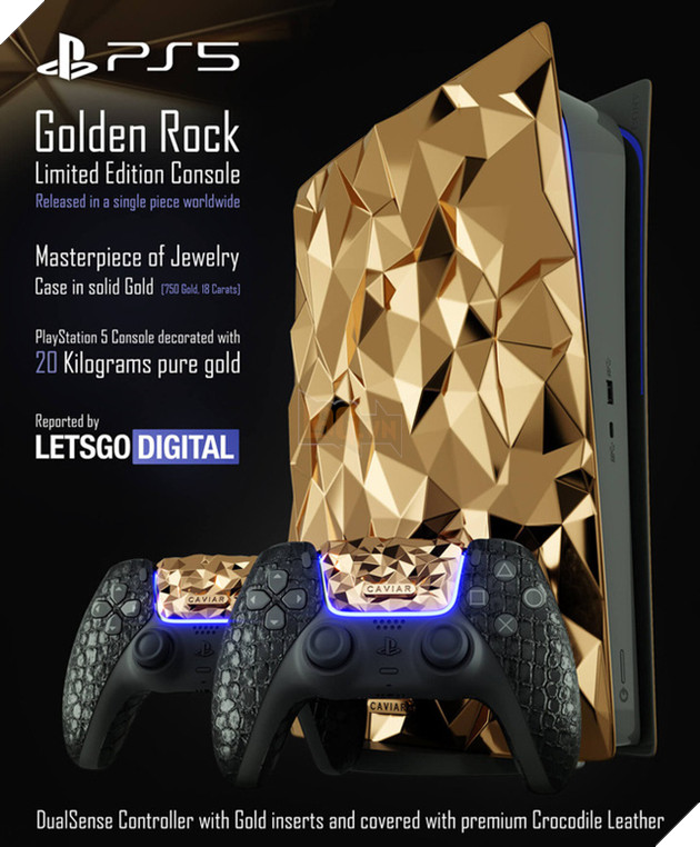 Xuất hiện chiếc máy PS5 với vỏ ngoài được đúc hoàn toàn bằng vàng nguyên chất, giá lên đến hàng chục tỷ đồng