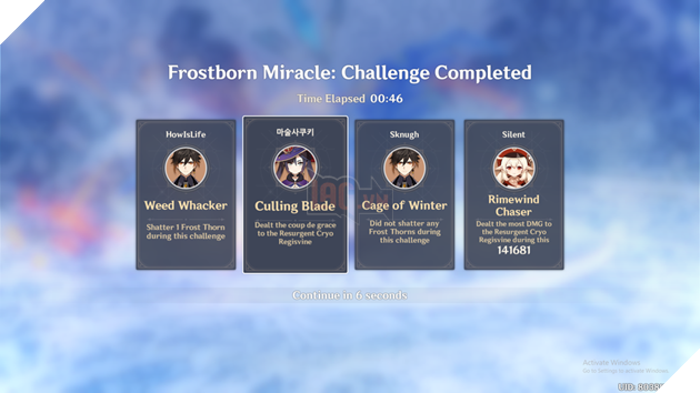 Genshin Impact: Hoàn thành thử thách Frostborn Miracle trong 300 giây 2