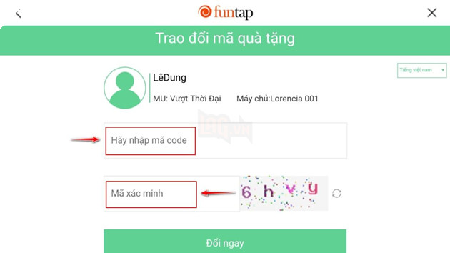 Hướng dẫn cách nhập và tổng hợp Gift Code MU Vượt Thời Đại mới nhất năm 2021 5