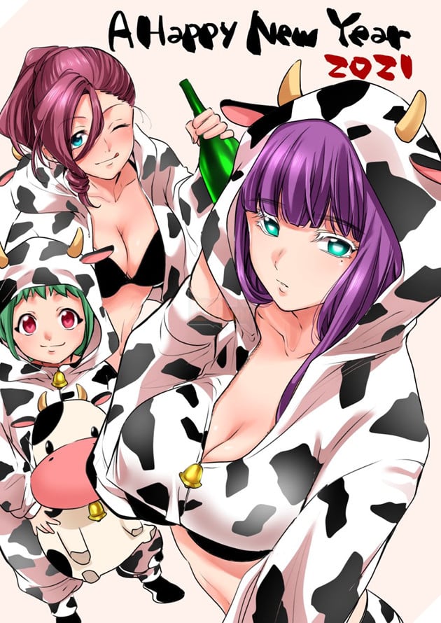 Hóng Tết hơn bao giờ hết với loạt ảnh Chúc Mừng Năm Mới 2021 từ các manga Nhật Bản 6