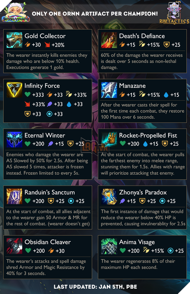 Đấu Trường Chân Lý: Tất tần tật những trang bị Tuyệt Thần có thể được rèn bởi Ornn 2