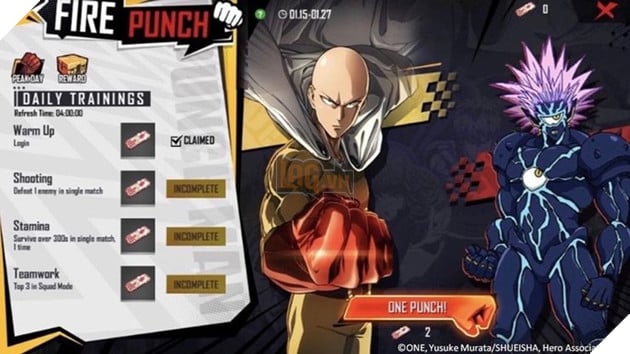 Free Fire X One Punch Man Collab: Ngày phát hành, Sự kiện, Skin, Giao diện và hơn thế nữa 5
