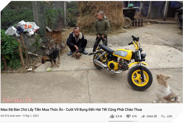 Phẫn nộ với clip anh em Tam Mao treo cún lủng lẳng trên xe tự chế, còn hăm doạ chặt đuôi để bán cho được tiền - Ảnh 1.