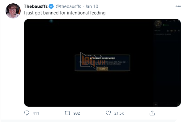 LMHT: Streamer chuyên chơi Sion Sát Thủ được Riot Games ân xá sau một pha khóa tài khoản đi vào lòng đất  3