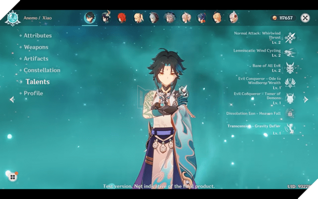 Genshin Impact 1.3 Cập nhật Rò rỉ: Kỹ năng và kỹ năng biểu ngữ của Xiao 3