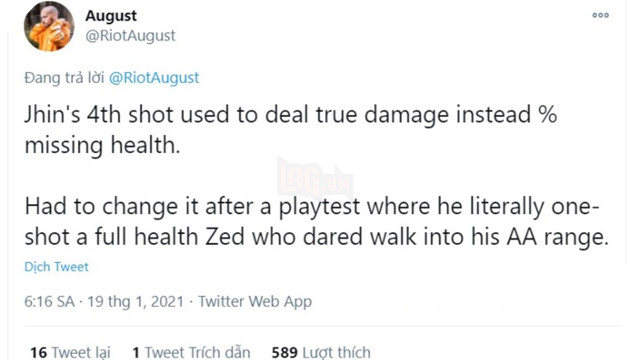 LMHT: Riot Games hé lộ Jhin từng có thể gây sát thương chuẩn từ phát bắn thứ 4 của mình 2