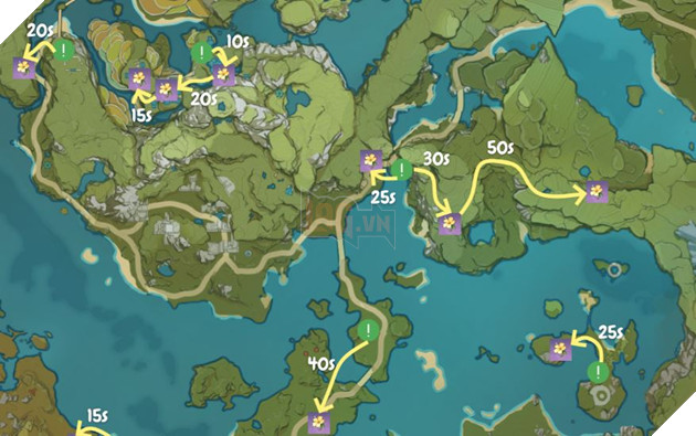 Genshin Impact: Hướng dẫn đường farm Thánh di vật, đá và Elite Boss toàn bản đồ bản 1.3 6
