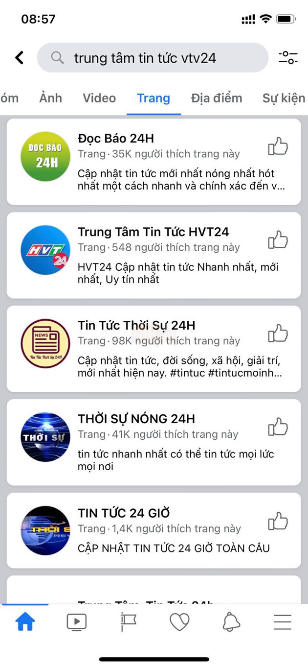 Facebook bất ngờ bị lỗi và khiến cho hàng loạt trang tin tức của VTV bay màu không rõ lý do