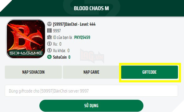 Hướng dẫn cách nhập và tổng hợp Gift Code Blood Chaos M mới nhất năm 2021 3