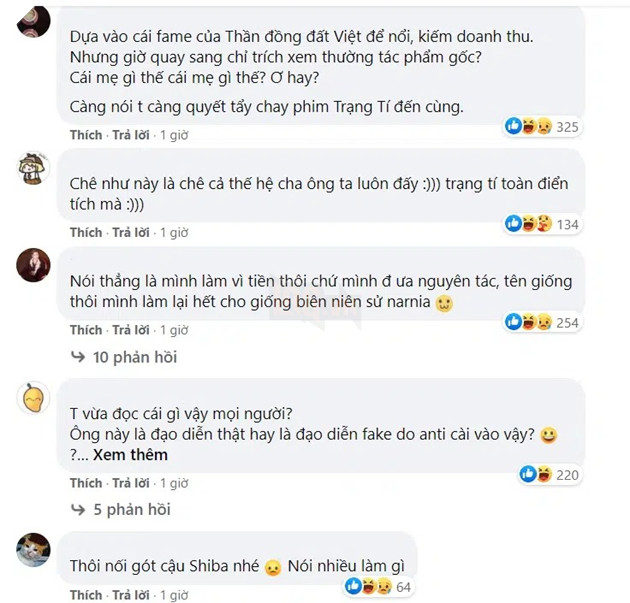 Đạo diễn Phan Gia Nhật Linh nhận mưa gạch đá khi có ý không thích bản truyện tranh Thần Đồng Đất Việt 5