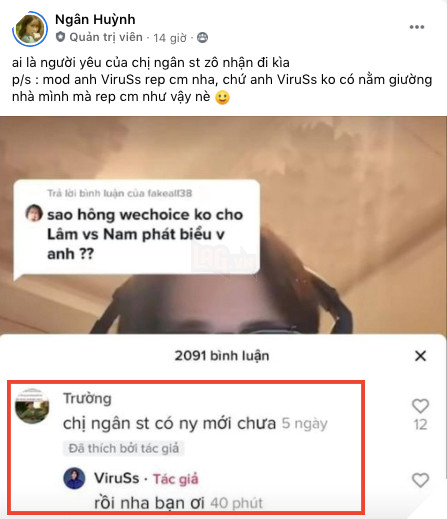 ViruSs vất ngờ hé lộ Ngân Sát Thủ đã có người yêu mới khiến người hâm mộ bất ngờ