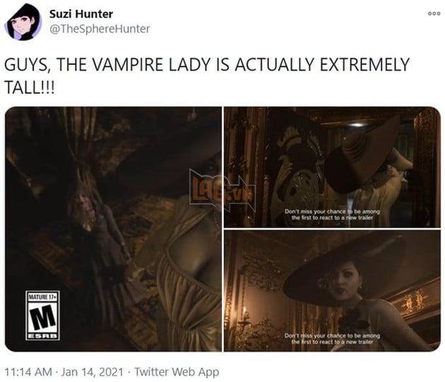 Lady Dimitrescu là ai và Tổng hợp meme Rule 34 về nữ ma cà rồng khổng lồ trong Resident Evil Village 3