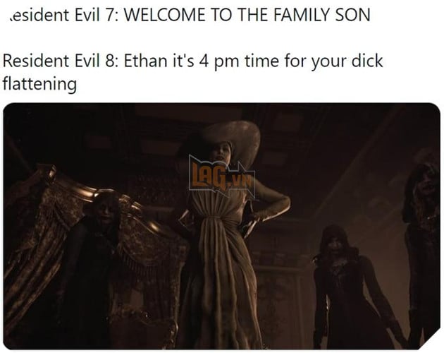 Lady Dimitrescu là ai và Tổng hợp meme Rule 34 về nữ ma cà rồng khổng lồ trong Resident Evil Village 2